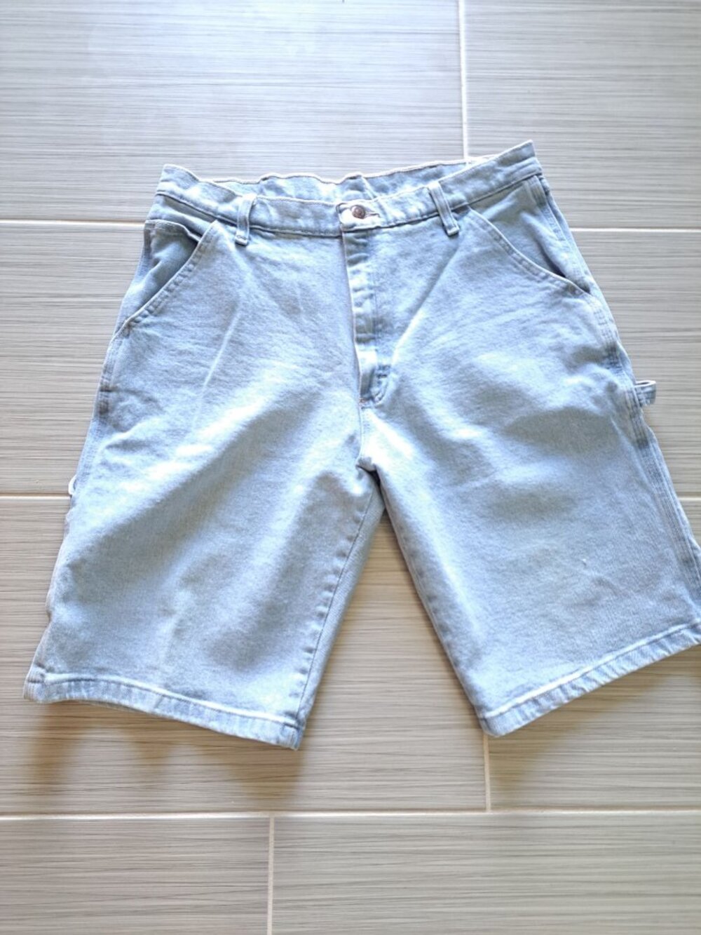 Vtg Wrangler Carpenter Denim Shorts Men's Size 34 Workwear Yorts Utility - Picture 5 of 11